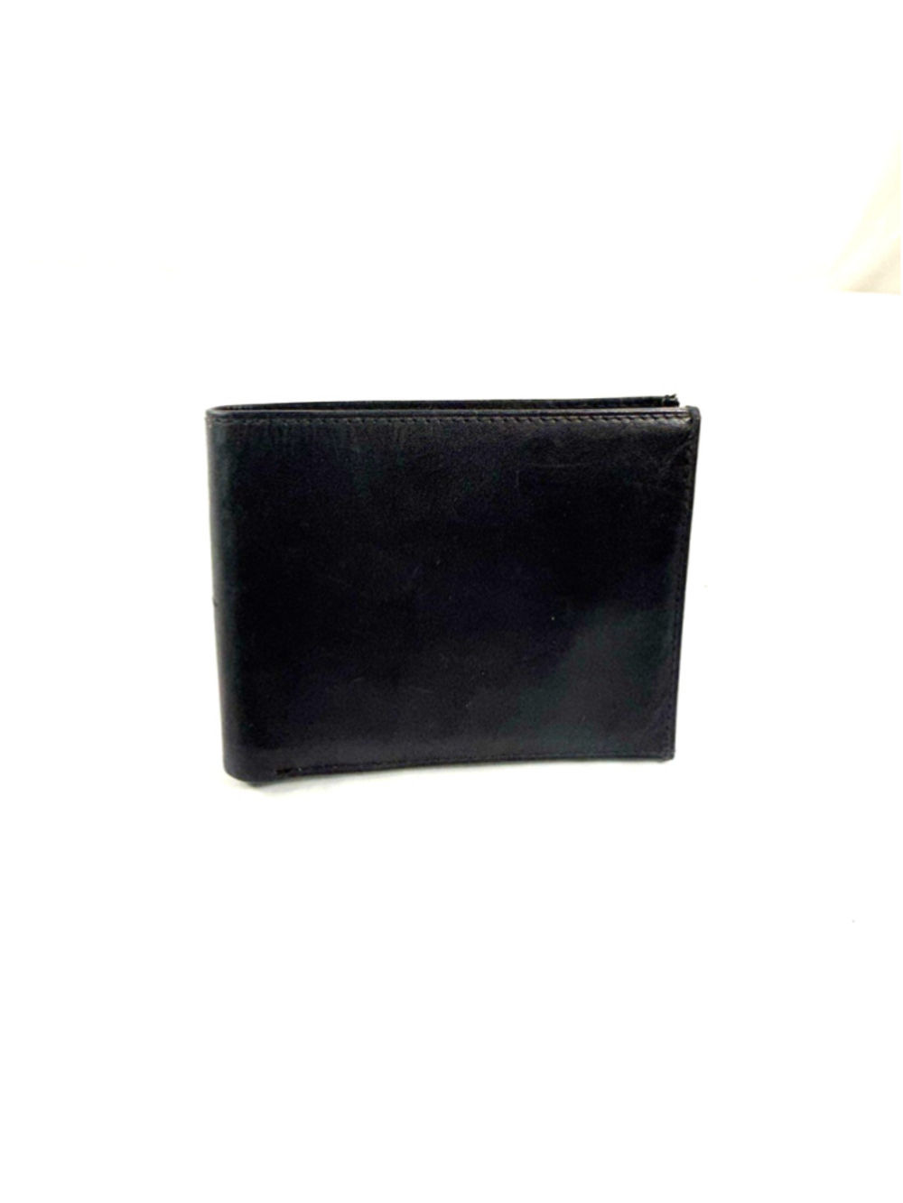 Hand Crafted Genuine Leather Wallet Men Black Trifold Credit Cards ID Cash India